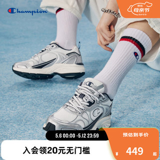 Champion冠军运动鞋2024春夏男金属色休闲鞋Champ Roaming 1跑鞋 银色(款) 37