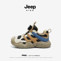 百亿补贴：Jeep 吉普 男童鞋春秋款2023新款秋季儿童运动鞋旋钮扣老爹跑步女童鞋子