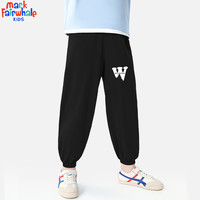 马克华菲男童长裤纯棉2024夏季新款防蚊裤薄款凉感夏装宽松休闲运动裤