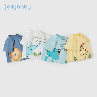 百亿补贴：JELLYBABY 杰里贝比女童短袖t恤2024新款儿童夏季上衣男童童装衣服5宝宝夏装