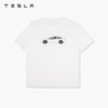 TESLA 特斯拉 白色model3针织T恤衫剪裁立体合身质感舒适纯棉半袖 S码