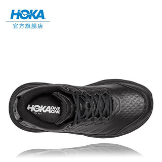 HOKA ONE ONE男女鞋夏季邦代运动休闲鞋BONDI SR皮革减震运动透气 黑色/黑色-男 43