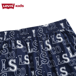 LEVI'S李维斯童装大小男童短裤夏季儿童舒适休闲裤子  深靛蓝 110/50S 