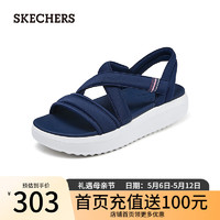 斯凯奇（Skechers）女士休闲凉鞋114783 海军蓝色/NVY 36