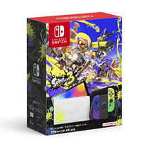 有券的上 、PLUS：Nintendo 任天堂 Switch OLED 游戏主机 喷射战士3限定 紫黄色 日版