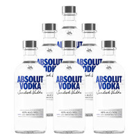 绝对伏特加 全球直采 Absolut Vodka 绝对伏特加原味经典洋酒500ml一瓶一码 500mL 6瓶