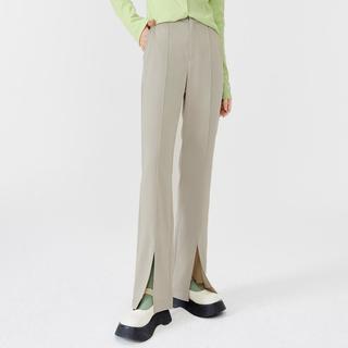 春季热卖开叉喇叭裤小心机显瘦垂感长裤显高纯色裤女