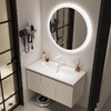 YILANG 镱朗 304不锈钢浴室柜组合 90CM二代智能圆镜（镜子款）