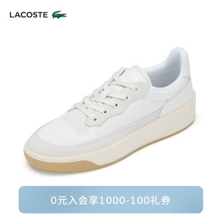 lacoste法国鳄鱼男士24年舒适运动休闲鞋|47sma0108 18c/米白 6.5 /40