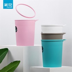 CHAHUA 茶花 垃圾桶家用大号卫生间厨房客厅清洁桶无盖垃圾桶桶套袋垃圾娄7.9L