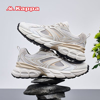 KAPPA卡帕男鞋运动老爹鞋子男2024春夏透气跑步鞋轻便软底休闲鞋 月灰色 41