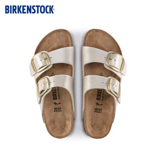 BIRKENSTOCK勃肯拖鞋平跟休闲时尚凉鞋拖鞋Arizona系列 白色/珍珠白窄版1020021 38