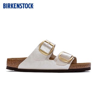 BIRKENSTOCK勃肯拖鞋平跟休闲时尚凉鞋拖鞋Arizona系列 白色/珍珠白窄版1020021 38