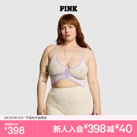 VICTORIA'S SECRET PINK 钩针蝴蝶上衣短裤套装 64JY米白色