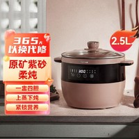 Bear 小熊 家用多功能电炖锅煲汤2.5升煲炖煮焖小电锅炖盅全自动紫砂汤锅