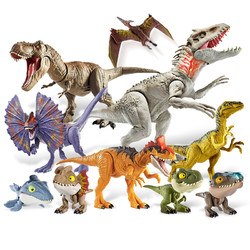 Fisher-Price 费雪 美泰侏罗纪世界2暴虐霸王龙迅猛龙竞技牛龙发声恐龙模型男孩玩具
