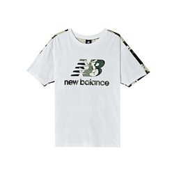 new balance NB奥莱正品男款夏季休闲时尚潮流迷彩舒适圆领针织短袖T恤
