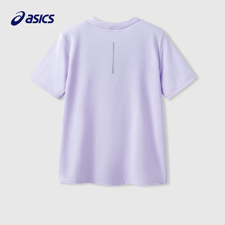 asics亚瑟士童装24年夏季男女儿童吸湿速干舒适凉感运动短袖T恤 紫色-短T 130cm