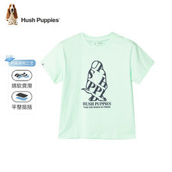 Hush Puppies 暇步士 童装男女童短袖夏装儿童短袖柔软舒适轻薄透气时尚休闲 （C款）芥末绿 150cm
