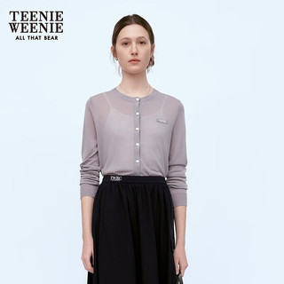 Teenie Weenie小熊2024新款夏装轻薄微透空调针织开衫毛衣外套女装