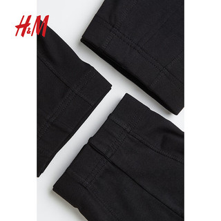 H&M男装男士内裤5条装棉质弹力舒适平角短内裤1129809 黑色 170/100