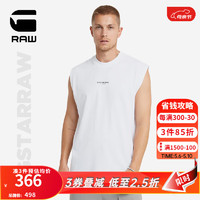 G-STAR RAW2024夏季新款纯棉宽松短袖圆领t恤男无袖简约印花衣服D24567