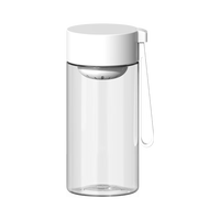 QUANGE 全格 tritan材质塑料杯620ml大容量运动水杯耐摔夏天弹盖 岩石灰