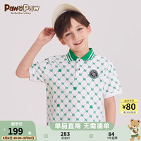 PawinPaw卡通小熊童装2024年夏季新款男女童翻短袖T恤运动休闲