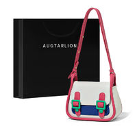 百亿补贴：Augtarlion 小众设计糖果撞色包包女2024新款马鞍包时尚单肩斜挎包