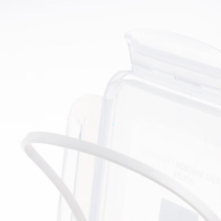龙士达饭盒微波炉保鲜盒 透明塑料密封便当盒可加热 1.7L 2个装