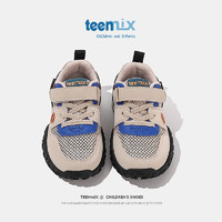 天美意（TEENMIX）天美意童鞋儿童运动鞋2024夏季女童透气阿甘网鞋小孩休闲鞋潮 米色 单层  26码