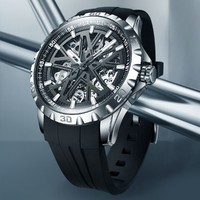 百亿补贴：马克华菲 手表男机械表镂空夜光男士潮流时尚车轮设计防水高档手表