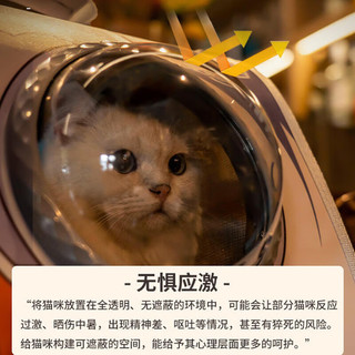 MinkSheen猫包外出便携包斜挎包猫咪背包太空舱航空箱出行透气 宇航员茶色防应激【颜值】