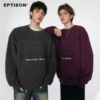 百亿补贴：EPTISON 衣品天成 印花圆领卫衣2023冬季新品潮牌立体贴布美式复古小众男女