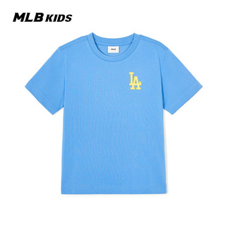MLB儿童官方男女童简约百搭经典队标纯色T恤时尚上衣春夏新款