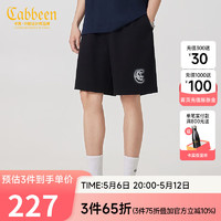 卡宾（CABBEEN）【宽松弹力】印花刺绣休闲短裤男2024夏季新款潮牌运动五分裤
