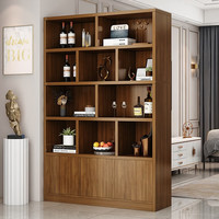 首升意式轻奢实木酒柜客餐厅柜子靠墙边柜高档展示柜家用小型储物柜 荐 原野橡木色丨三门100*24*180