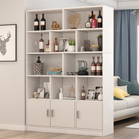 乐巴士（lebashi） 乐巴士 酒柜玄关进门隔断客厅装饰现代简约门厅间厅柜 【四层三门】优雅暖白色120cm