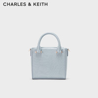 CHARLES & KEITH CHARLES&KEITH;质感压纹手提包单肩包包女包女士CK2-50671363 Light Grey浅灰色 S