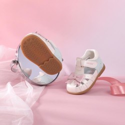 DR.KONG 江博士 夏女宝宝软底步前鞋包头鞋蝴蝶结粉色公主鞋婴儿凉鞋8-15个月