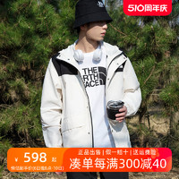 北面 23新款TheNorthFace北面防风夹克男户外防泼水外套风衣81NO/5JYN 米白色N3N XL 180/108A