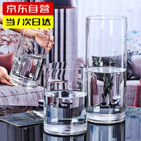 SMVP 透明玻璃花瓶培容器客厅摆件大花瓶直筒款