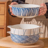 亿嘉双耳汤碗日式大容量面碗家用水煮鱼汤碗螺蛳粉碗 柳叶7.5英寸汤碗