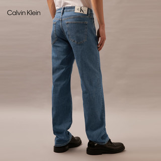 Calvin Klein【复刻90系列】Jeans24春夏男士中蓝洗水直筒牛仔裤J326341 1A4-牛仔浅蓝 28