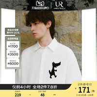 UR 男装趣味图案短袖开襟衬衫UML240045