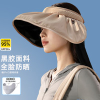 俞兆林（YUZHAOLIN）（两件套）防晒帽女夏季遮阳帽贝壳帽空顶帽子女防紫外线太阳帽