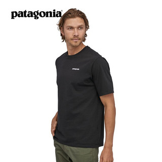 巴塔哥尼亚（Patagonia）通勤短袖夏季P-6 Logo混纺棉休闲潮流户外透气T恤 38504 BLK黑色 M