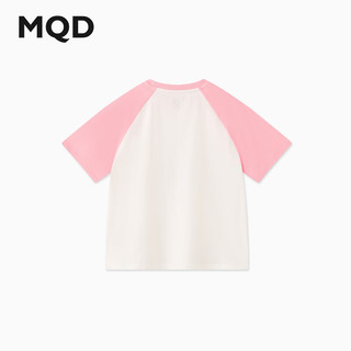 马骑顿（MQD）MQD童装女大童24夏甜美可爱亲肤短袖T恤 粉红 140cm