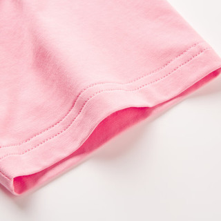 马骑顿（MQD）MQD童装女大童24夏甜美可爱亲肤短袖T恤 粉红 140cm