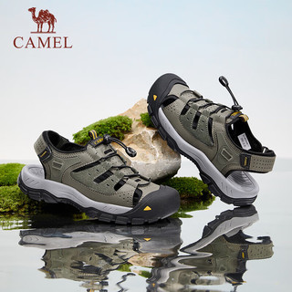骆驼（CAMEL）包头防撞洞洞免系户外休闲运动凉鞋男士 G14M344617 浅绿 42 